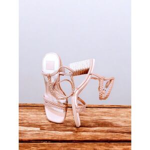Dolce Vita Oro Braided Strap Block Heel Tan Sandals Size 8.5